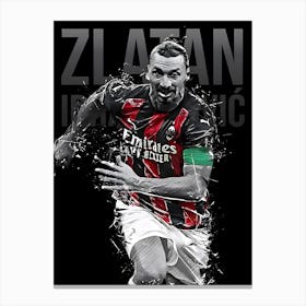 Zlatan Ibrahimovic Football Canvas Print