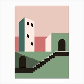 House With Stairs Canvas Print