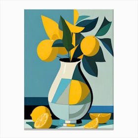 Lemons In A Vase Canvas Print