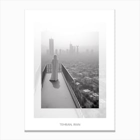 Poster Of Tehran, Iran, Black And White Old Photo 2 Canvas Print
