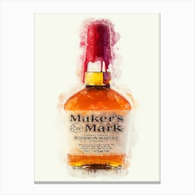Maker’S Mark Bourbon Whiskey Canvas Print