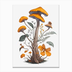 Mushrooms Painting (8) 1 Canvas Print