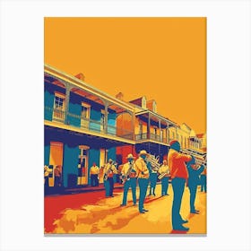 New Orleans Jazz National Historic Park Retro Pop Art 6 Canvas Print