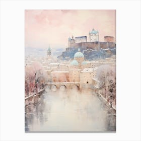 Dreamy Winter Painting Salzburg Austria 2 Canvas Print