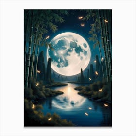 Full Moon In The Forest 9 Canvas Print