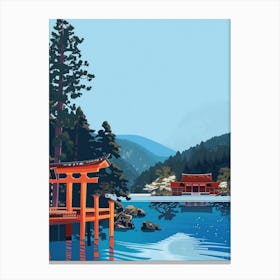 Nikko Japan 2 Colourful Illustration Canvas Print