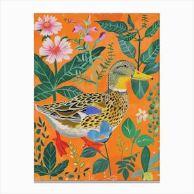 Spring Birds Duck Canvas Print