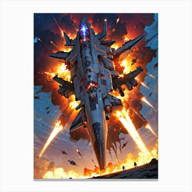Space Battle 1 Canvas Print
