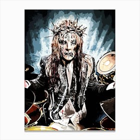 King Of The Drums Joey Jordison Canvas Print