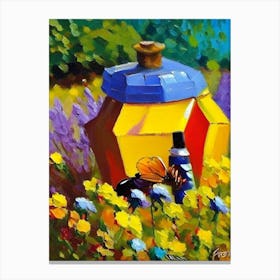 Bee Feeder 2 Painting Canvas Print