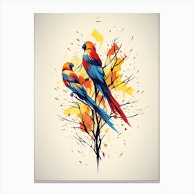 Parrot Minimalist Abstract 1 Canvas Print