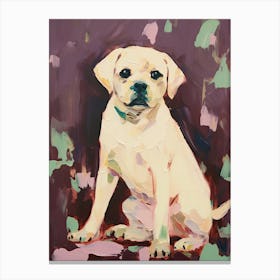 A Pug Dog Painting, Impressionist 2 Canvas Print