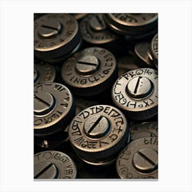 Collection Of Buttons Canvas Print