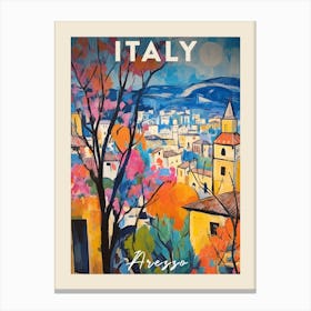 Arezzo Italy 1 Fauvist Painting  Travel Poster Canvas Print