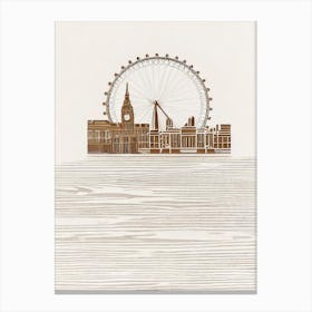 London Eye London Boho Landmark Illustration Canvas Print