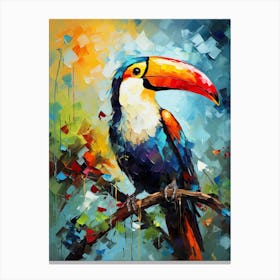 Colourful Watercolour Toucan 1 Canvas Print