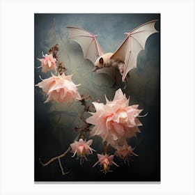 Floral Bat Painting 2 Canvas Print