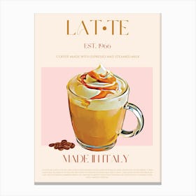 Latte Mid Century Canvas Print