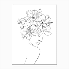 Woman with flowers in her hair (Venus I) Canvas Print