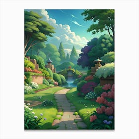 Beautiful garden Canvas Print