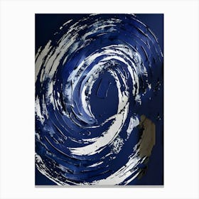 Blue And White Swirl 1 Canvas Print