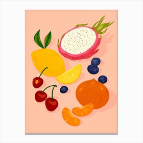 Fruits Pink Canvas Print