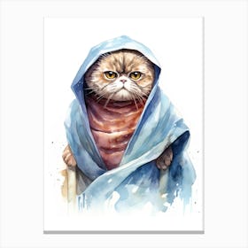 Scottish Fold Cat As A Jedi 2 Canvas Print