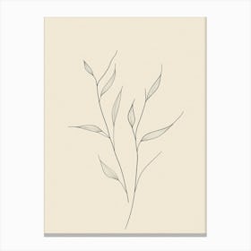 Drawing Of A Leaf 7 Canvas Print