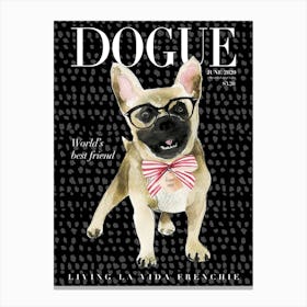 Frenchie Dogue Black Canvas Print
