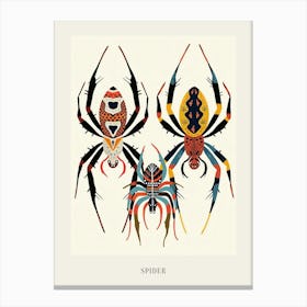 Colourful Insect Illustration Spider 3 Poster Canvas Print