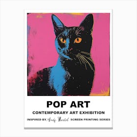 Poster Cat Pop Art 4 Canvas Print