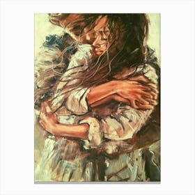 Hug couple Canvas Print