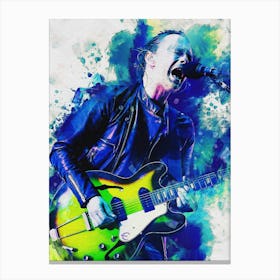 Smudge Of Thom Yorke Of Radiohead Canvas Print