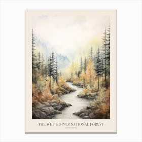 Autumn Forest Landscape The White River National Forest Poster Canvas Print