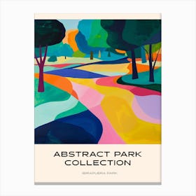 Abstract Park Collection Poster Ibirapuera Park Sao Paulo 4 Canvas Print