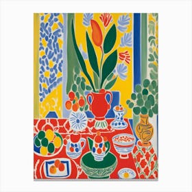 Table Setting Matisse Style 1 Canvas Print