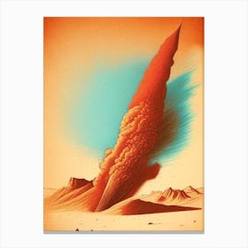 Dust Devil Vintage Sketch Space Canvas Print