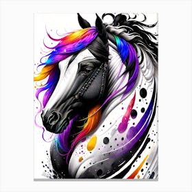 Rainbow Horse 8 Canvas Print