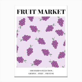 Fruit Market Grapes Canvas Print