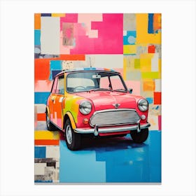 Mini Cooper Inspired Retro Vivid 1 Canvas Print