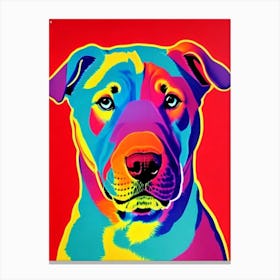 Chinese Shar Pei Andy Warhol Style dog Canvas Print
