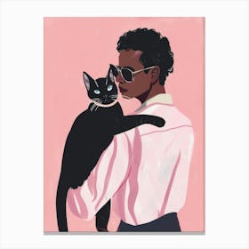 Black Cat 55 Canvas Print