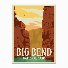Big Bend National Park Travel Poster Canvas Print