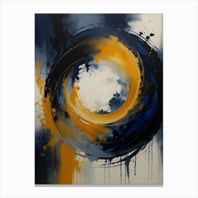 Blue And Yellow Swirl Canvas Print