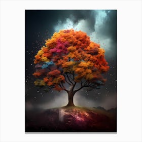 Colorful Tree In The Sky Canvas Print