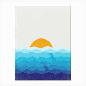 Sunrise In The Ocean Canvas Print