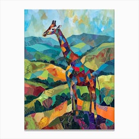 Patchwork Giraffe Canvas Print