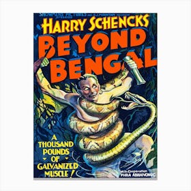Funny Movie Poster, Beyond Bengal Canvas Print