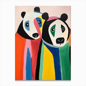 Colourful Kids Animal Art Giant Panda 1 Canvas Print