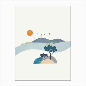 Minimalist Landscape Art II Canvas Print